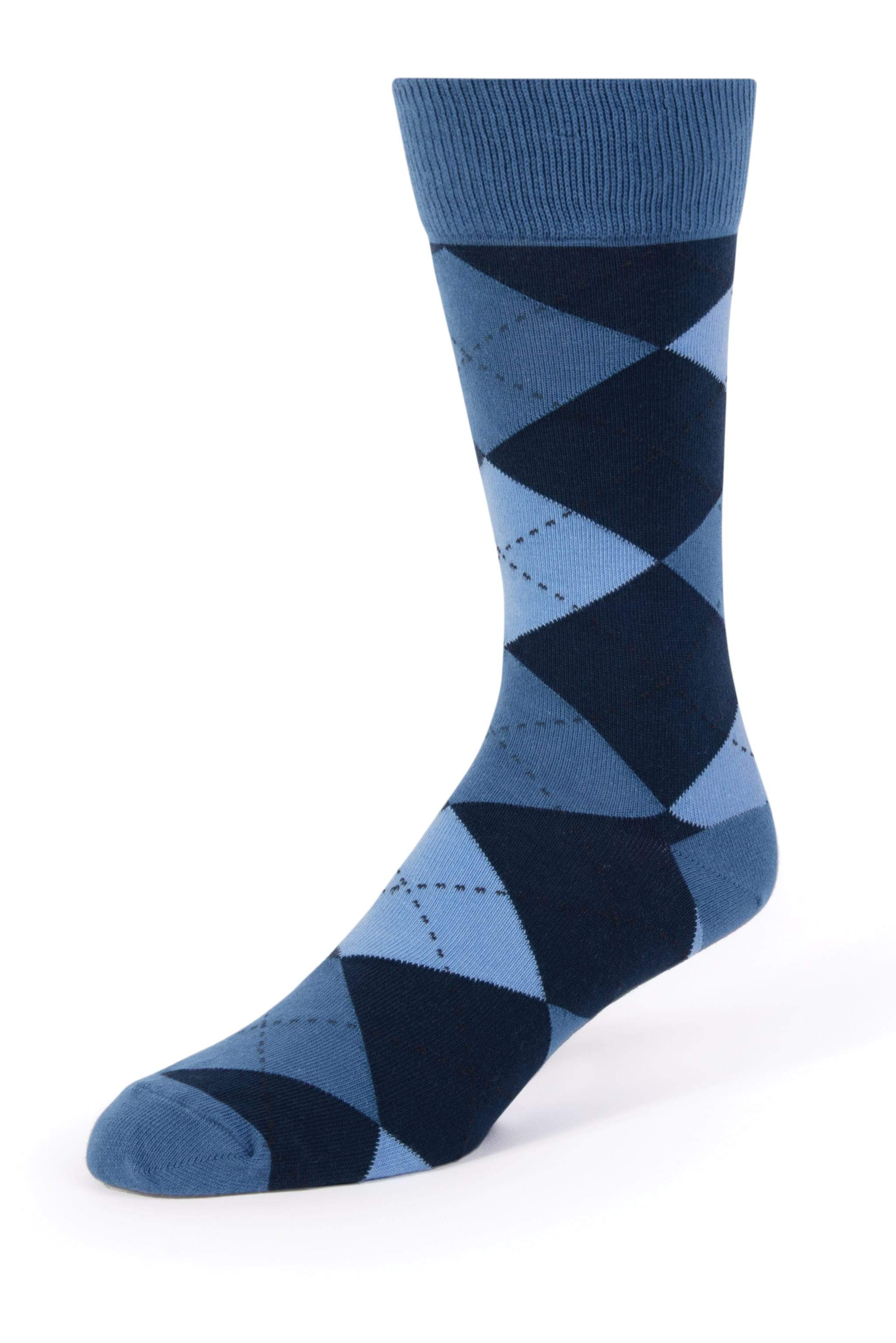 Navy Argyle Men's Dress Socks Navy Argyle Men's Dress Socks